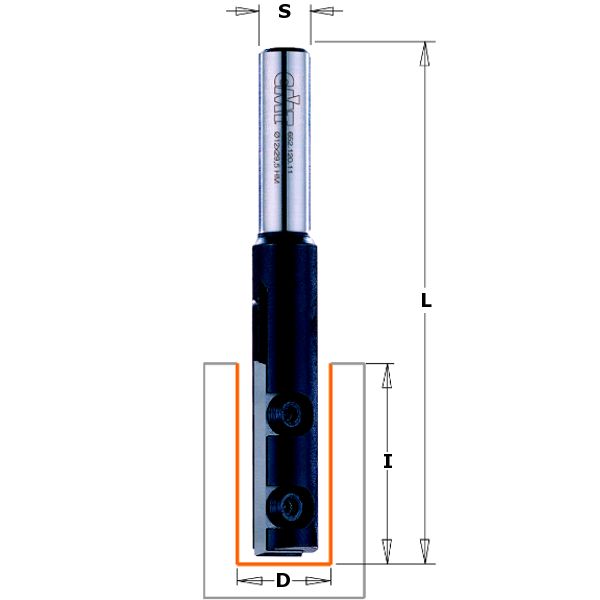 Фото Фреза пазовая со сменным ножом Z1 S=8 D=12x39,5x90 RH в интернет-магазине ToolHaus.ru